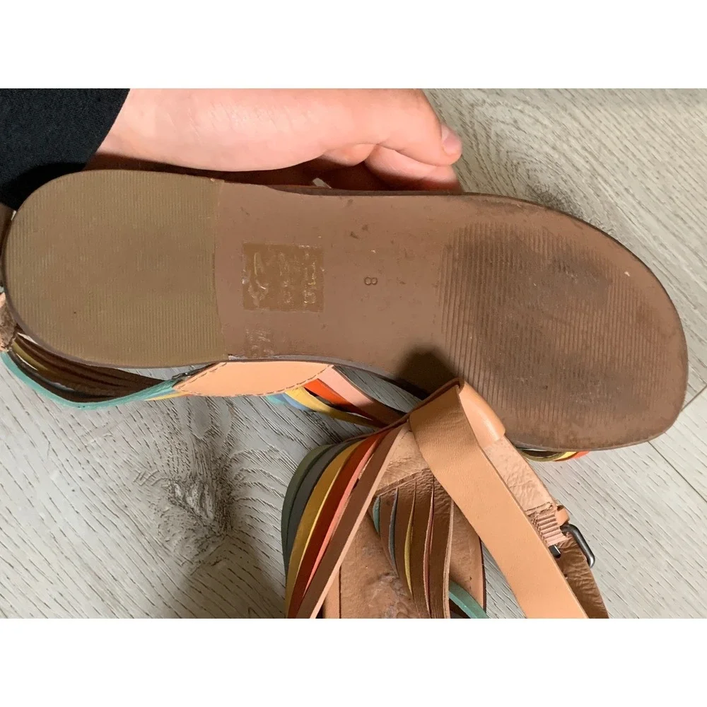 Madewell The Samira Flat Womens Sandal leather‎ soft colorful sandal beige